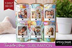 Stained Glass Photo Tumbler PNG - Flowers Picture Tumbler Product Image 1