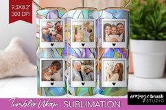 Stained Glass Photo Tumbler PNG - Flowers Picture Tumbler Product Image 1