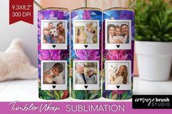 Stained Glass Photo Tumbler PNG - Flowers Picture Tumbler Product Image 1