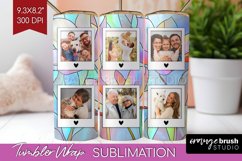 Stained Glass Photo Tumbler PNG - Flowers Picture Tumbler Product Image 1