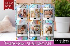 Stained Glass Photo Tumbler PNG - Flowers Picture Tumbler Product Image 1