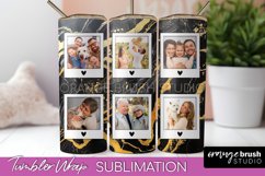 Photo Tumbler Wrap, Marble Family Frame Tumbler Sublimation Product Image 1