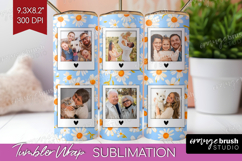 Retro Flowers Photo Tumbler PNG - Floral Picture Tumbler Product Image 1