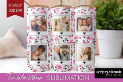 Retro Flowers Photo Tumbler PNG - Floral Picture Tumbler Product Image 1