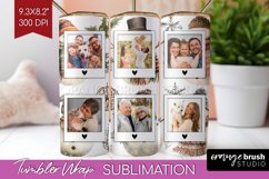 Christmas Photo Tumbler PNG - Snowman Picture Tumbler Wrap Product Image 1