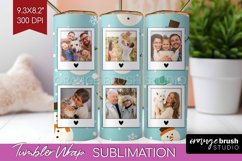 Christmas Photo Tumbler PNG - Snowman Picture Tumbler Wrap Product Image 1
