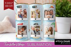 Christmas Photo Tumbler PNG - Snowman Picture Tumbler Wrap Product Image 1