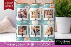 Christmas Photo Tumbler PNG - Snowman Picture Tumbler Wrap Product Image 1