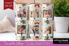 Christmas Photo Tumbler PNG - Snowman Picture Tumbler Wrap Product Image 1