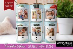 Christmas Photo Tumbler PNG - Snowman Picture Tumbler Wrap Product Image 1