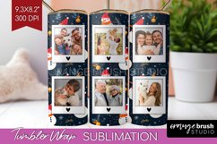 Christmas Photo Tumbler PNG - Snowman Picture Tumbler Wrap Product Image 1
