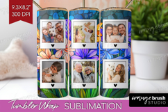 Stained Glass Photo Tumbler PNG - Flowers Picture Tumbler Product Image 1