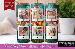 Stained Glass Photo Tumbler PNG - Flowers Picture Tumbler Product Image 1