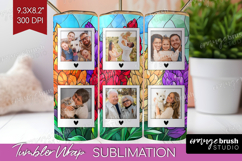 Stained Glass Photo Tumbler PNG - Flowers Picture Tumbler Product Image 1