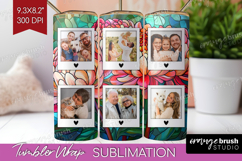 Stained Glass Photo Tumbler PNG - Flowers Picture Tumbler Product Image 1