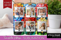 Stained Glass Photo Tumbler PNG - Flowers Picture Tumbler Product Image 1