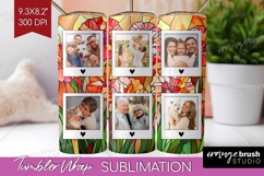 Stained Glass Photo Tumbler PNG - Flowers Picture Tumbler Product Image 1