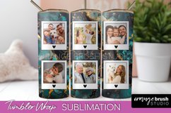 Photo Tumbler Wrap, Marble Family Frame Tumbler Sublimation Product Image 1
