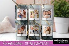 Photo Tumbler Wrap, Marble Family Frame Tumbler Sublimation Product Image 1