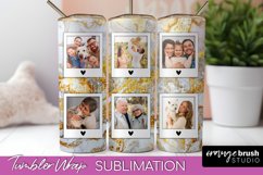 Photo Tumbler Wrap, Marble Family Frame Tumbler Sublimation Product Image 1