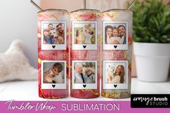 Photo Tumbler Wrap, Marble Family Frame Tumbler Sublimation Product Image 1