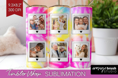Tie Dye Photo Tumbler PNG - Rainbow Picture Tumbler Wrap Product Image 1
