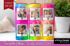 Tie Dye Photo Tumbler PNG - Rainbow Picture Tumbler Wrap Product Image 1