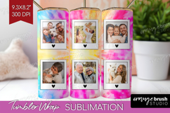 Tie Dye Photo Tumbler PNG - Rainbow Picture Tumbler Wrap Product Image 1