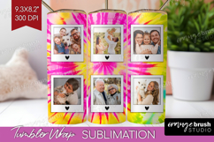 Tie Dye Photo Tumbler PNG - Rainbow Picture Tumbler Wrap Product Image 1