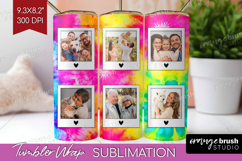 Tie Dye Photo Tumbler PNG - Rainbow Picture Tumbler Wrap Product Image 1