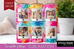 Tie Dye Photo Tumbler PNG - Rainbow Picture Tumbler Wrap Product Image 1