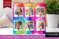 Tie Dye Photo Tumbler PNG - Rainbow Picture Tumbler Wrap Product Image 1