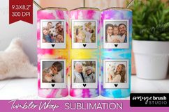 Tie Dye Photo Tumbler PNG - Rainbow Picture Tumbler Wrap Product Image 1