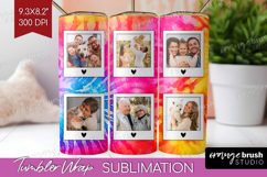 Tie Dye Photo Tumbler PNG - Rainbow Picture Tumbler Wrap Product Image 1