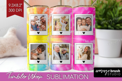 Tie Dye Photo Tumbler PNG - Rainbow Picture Tumbler Wrap Product Image 1