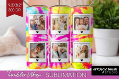 Tie Dye Photo Tumbler PNG - Rainbow Picture Tumbler Wrap Product Image 1