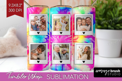 Tie Dye Photo Tumbler PNG - Rainbow Picture Tumbler Wrap Product Image 1