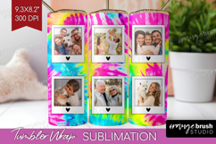 Tie Dye Photo Tumbler PNG - Rainbow Picture Tumbler Wrap Product Image 1