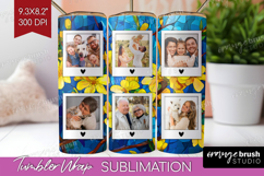 Stained Glass Photo Tumbler PNG - Flowers Picture Tumbler Product Image 1