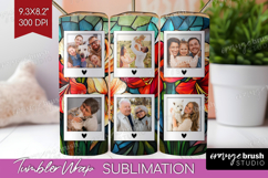 Stained Glass Photo Tumbler PNG - Flowers Picture Tumbler Product Image 1