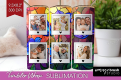 Stained Glass Photo Tumbler PNG - Flowers Picture Tumbler Product Image 1