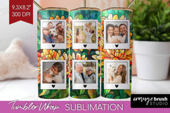 Stained Glass Photo Tumbler PNG - Flowers Picture Tumbler Product Image 1
