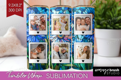 Stained Glass Photo Tumbler PNG - Flowers Picture Tumbler Product Image 1