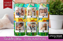 Stained Glass Photo Tumbler PNG - Flowers Picture Tumbler Product Image 1