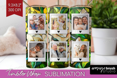 Stained Glass Photo Tumbler PNG - Flowers Picture Tumbler Product Image 1