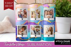 Alcohol Ink Photo Tumbler PNG - Marble Picture Tumbler Wrap Product Image 1