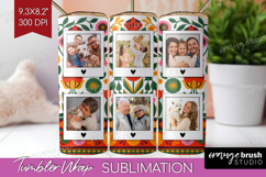 Folk Flowers Photo Tumbler PNG - Floral Picture Tumbler Wrap Product Image 1