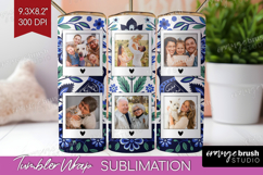 Folk Flowers Photo Tumbler PNG - Floral Picture Tumbler Wrap Product Image 1