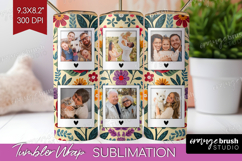 Folk Flowers Photo Tumbler PNG - Floral Picture Tumbler Wrap Product Image 1