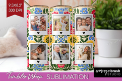 Folk Flowers Photo Tumbler PNG - Floral Picture Tumbler Wrap Product Image 1